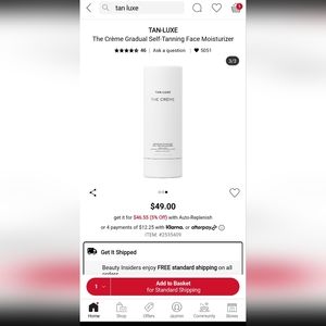 Tan Luxe The Creme self tanner facial cream